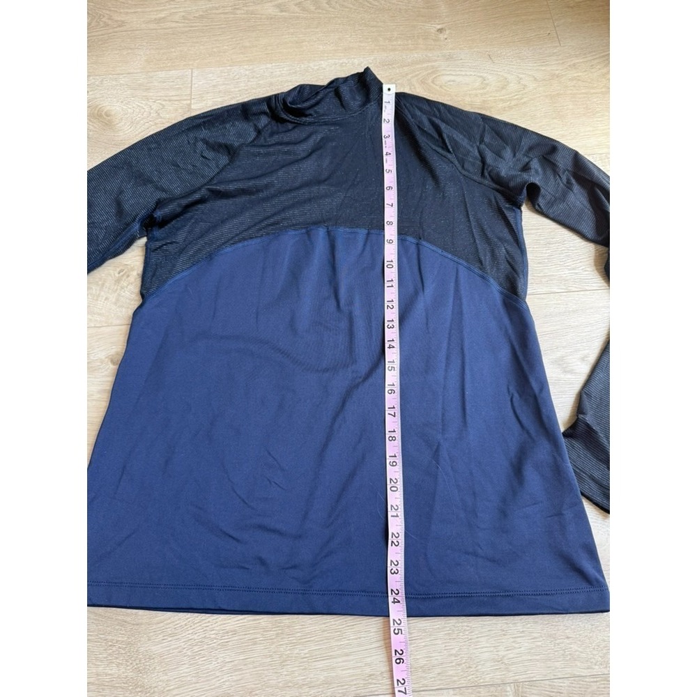EUC Nike Shirt Womens Size L Long Sleeve Pullover Pro Warm Mock Neck Sparkle Run - Picture 5 of 8